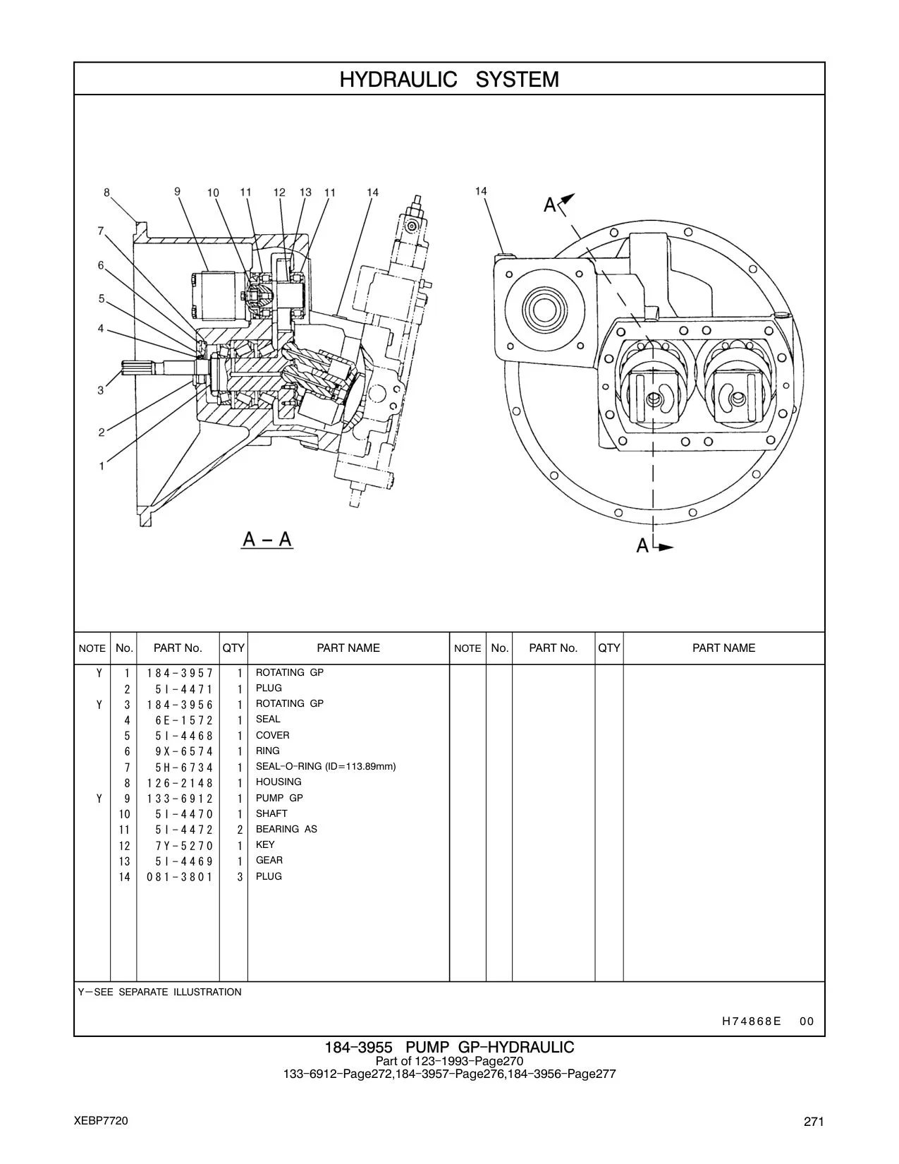 133-6912 PUMP GP CAT parts manual diagram
