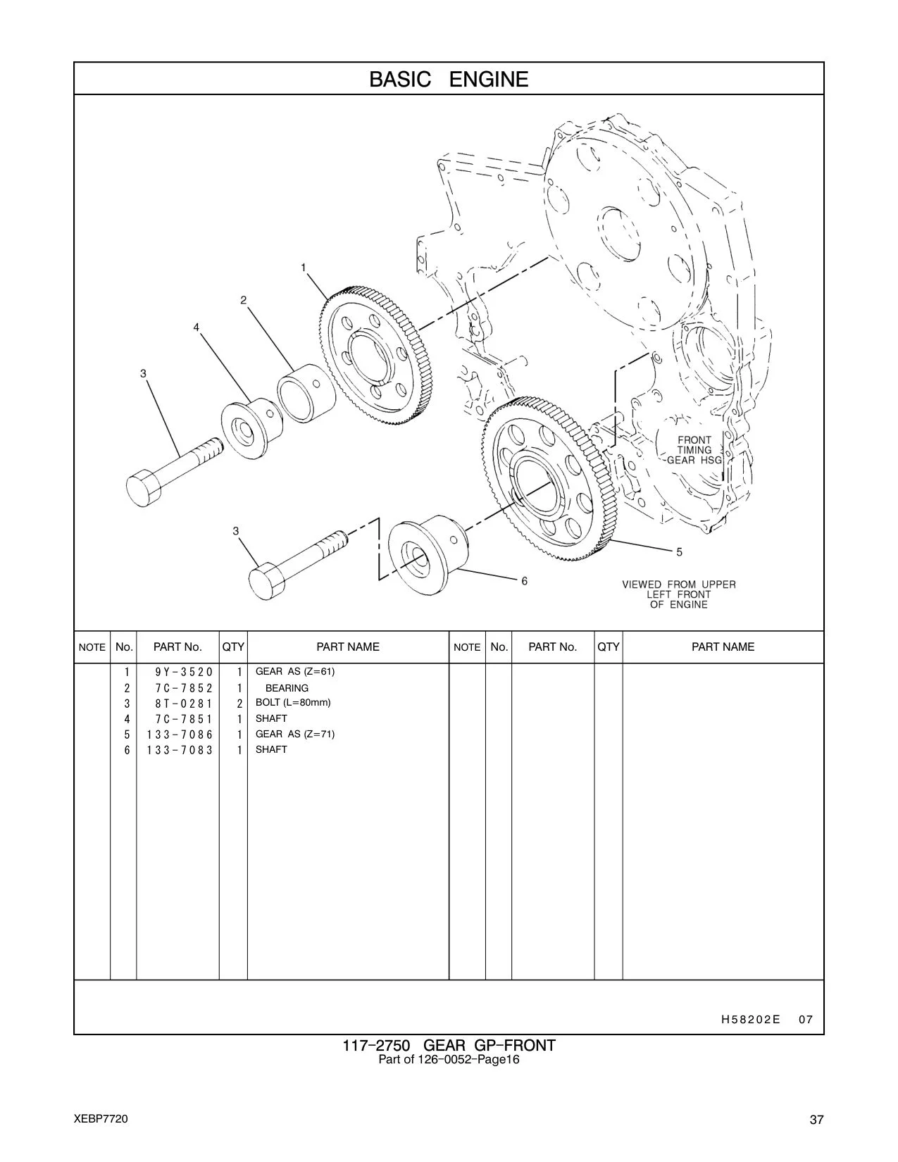 7C-7851 SHAFT CAT parts manual diagram