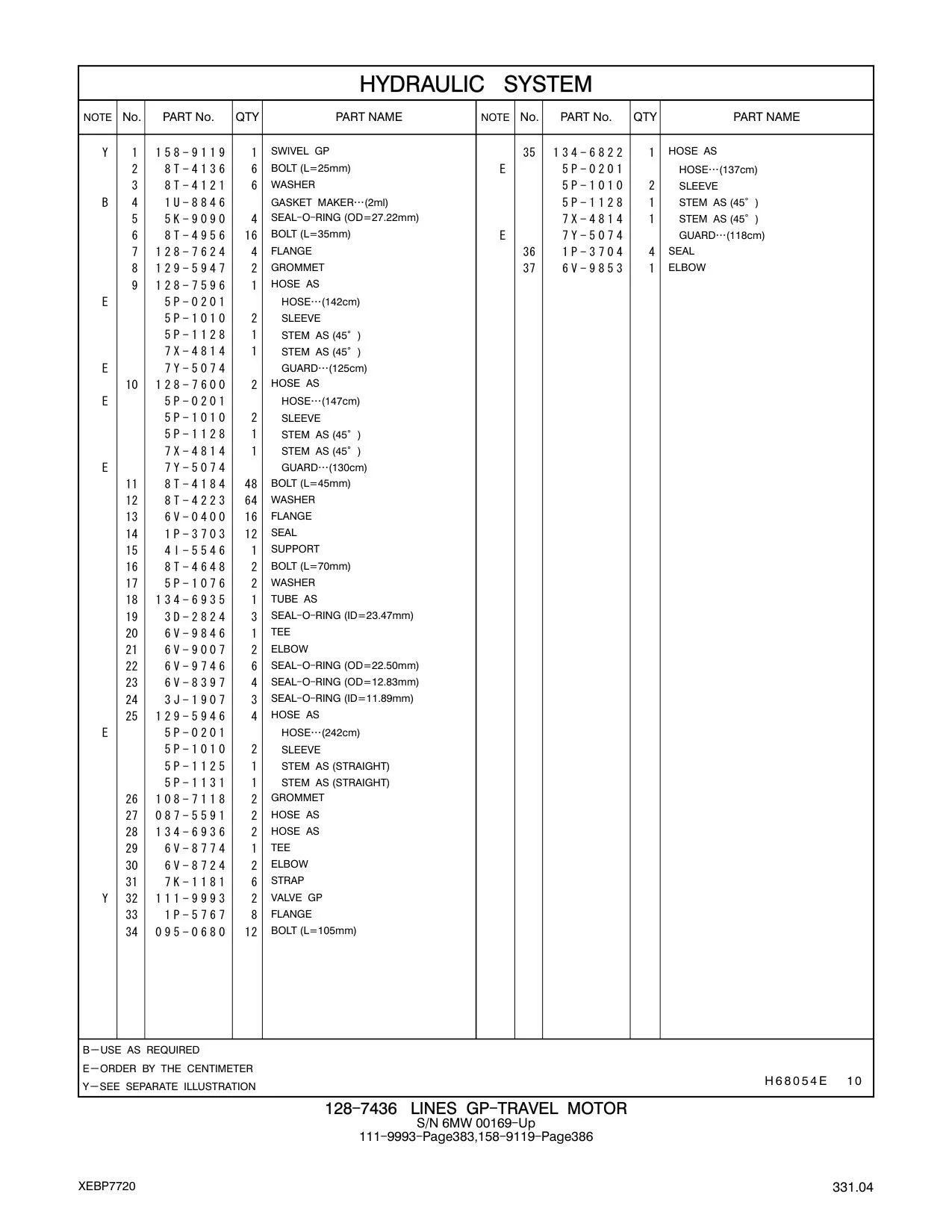 158-9119 SWIVEL GP 35 134-6822 1 HOSE AS CAT parts manual diagram