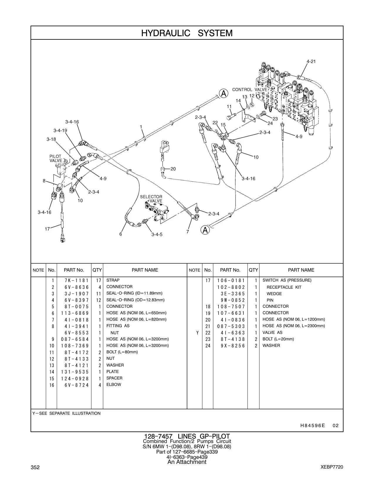 131-9535 PLATE CAT parts manual diagram