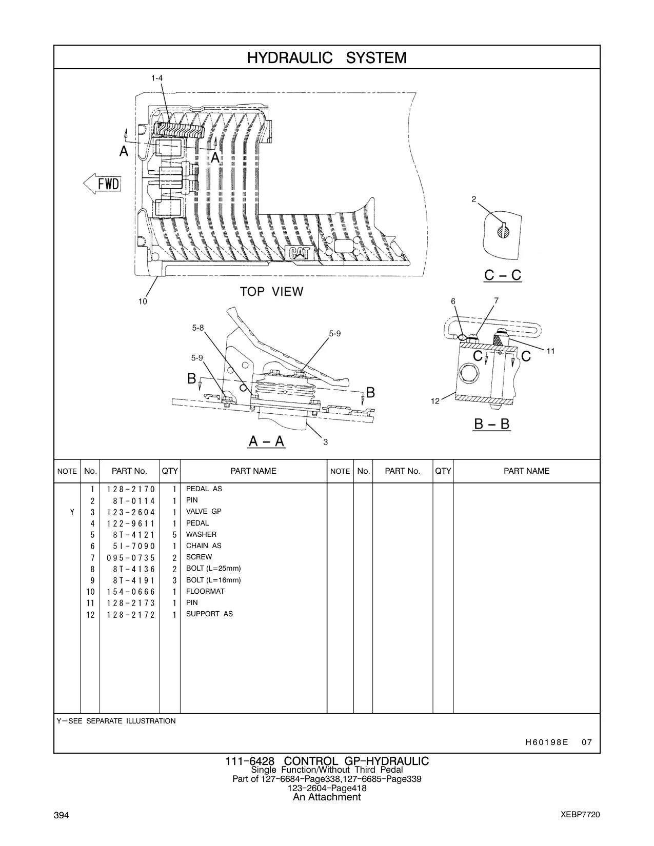 123-2604 VALVE GP CAT parts manual diagram