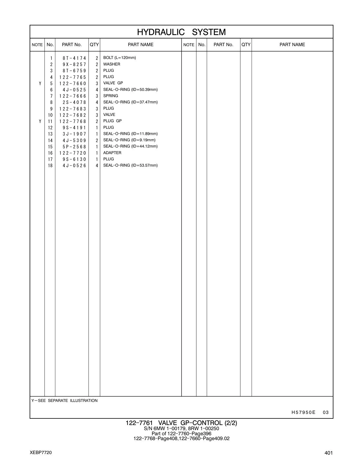 122-7682 VALVE CAT parts manual diagram