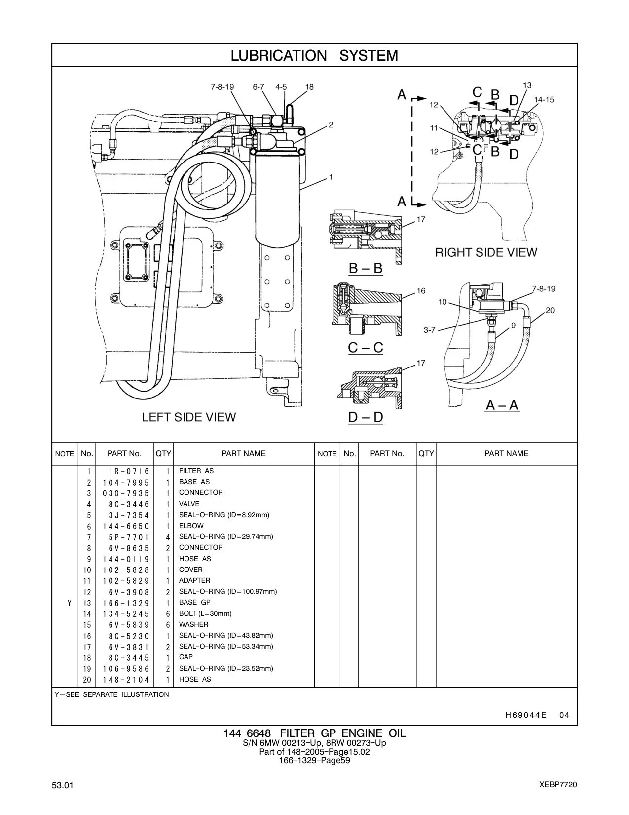 166-1329 BASE GP CAT parts manual diagram