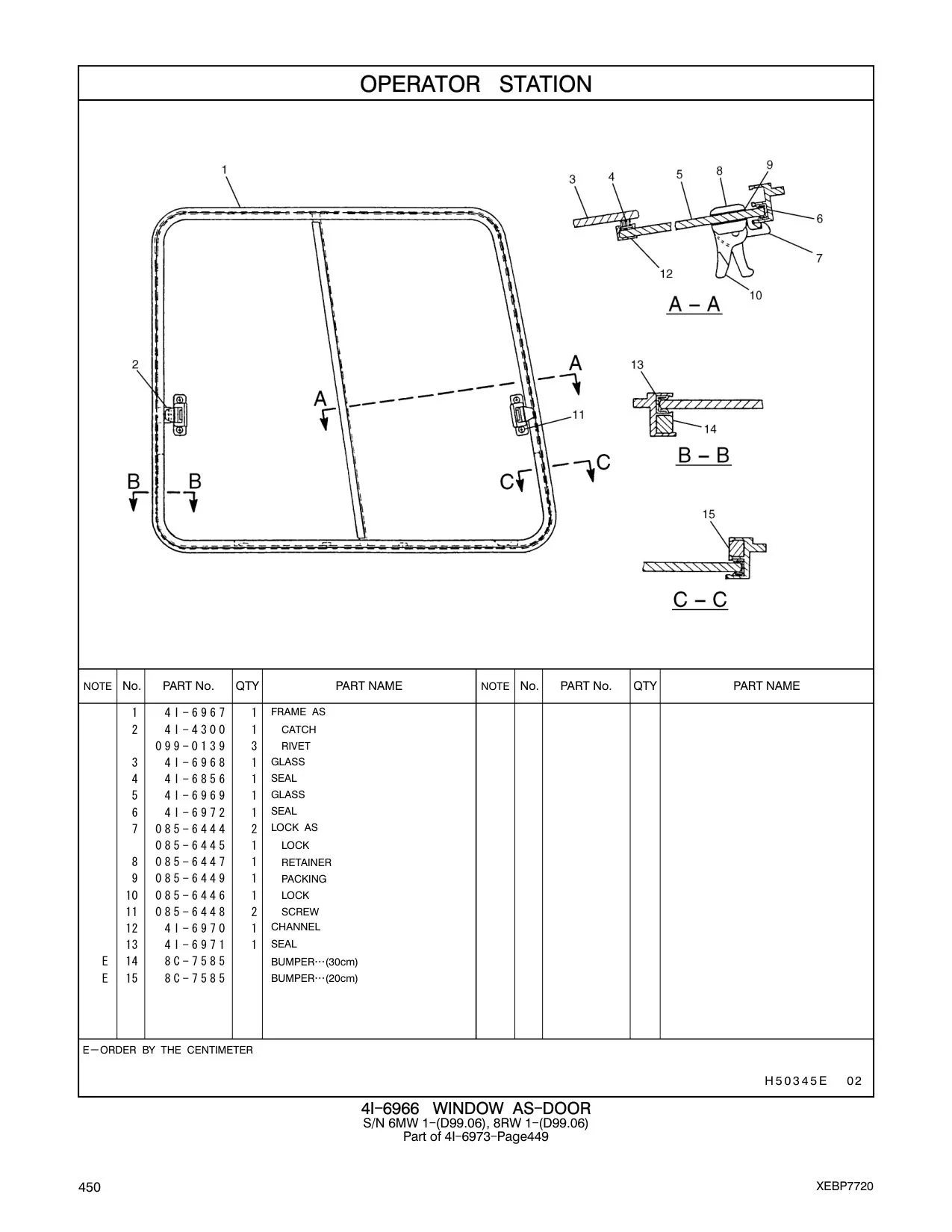 4I-6969 GLASS CAT parts manual diagram