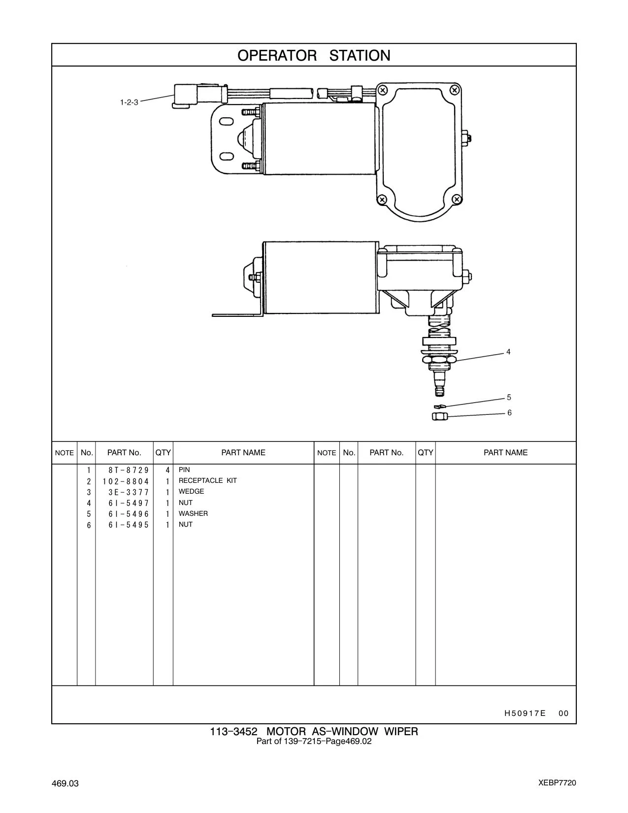 6I-5497 NUT CAT parts manual diagram