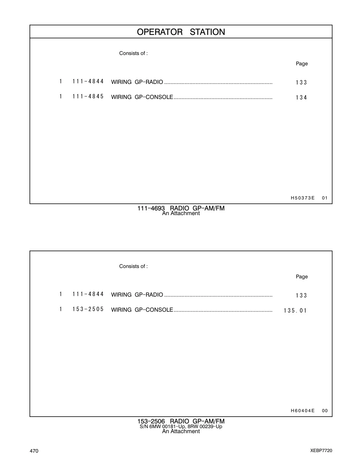 111-4845 - WIRING GP-CONSOLE