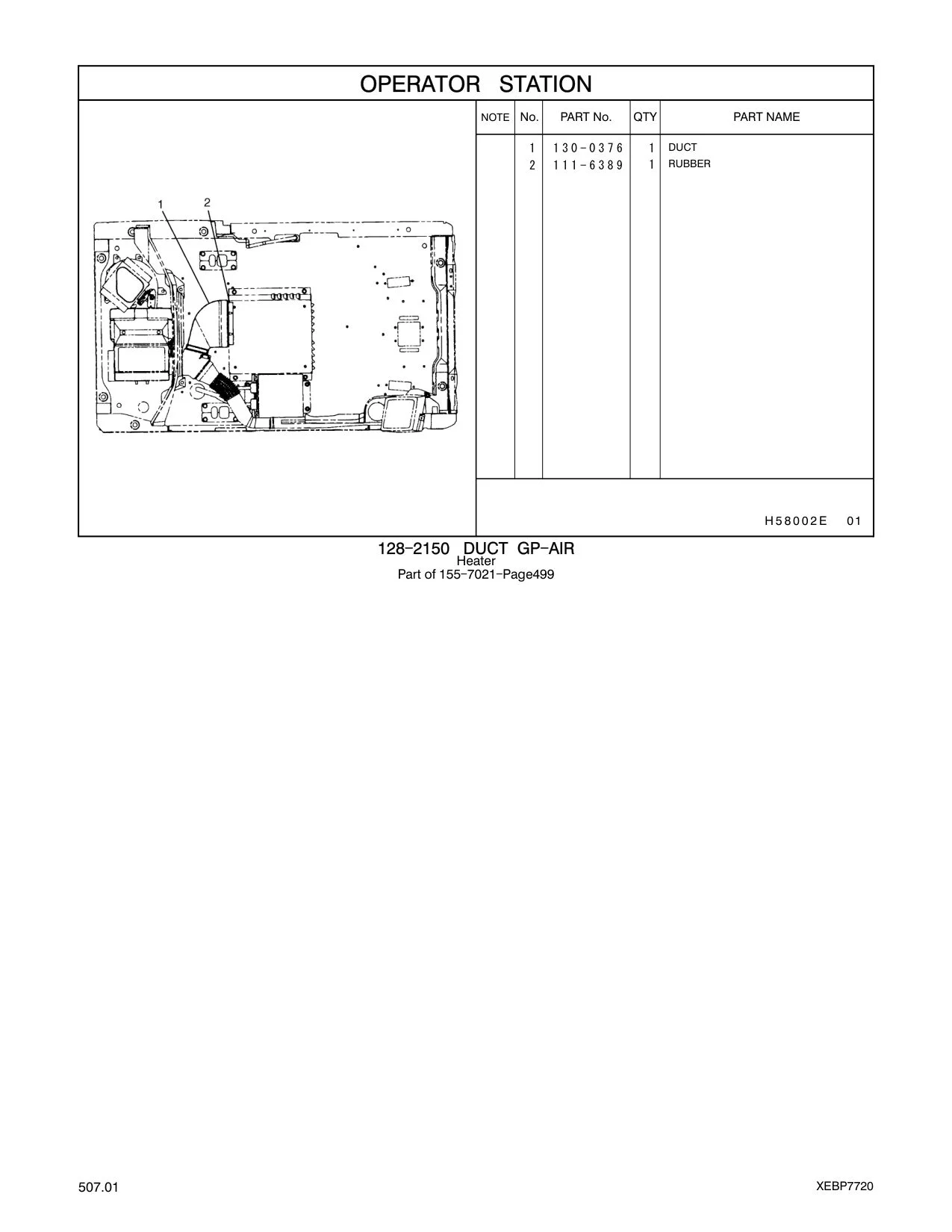111-6389 RUBBER CAT parts manual diagram