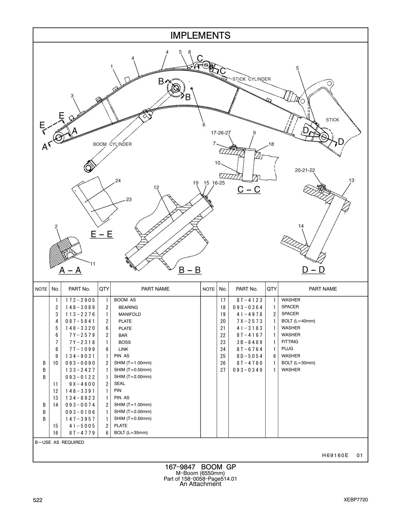 134-8923 PIN AS CAT parts manual diagram