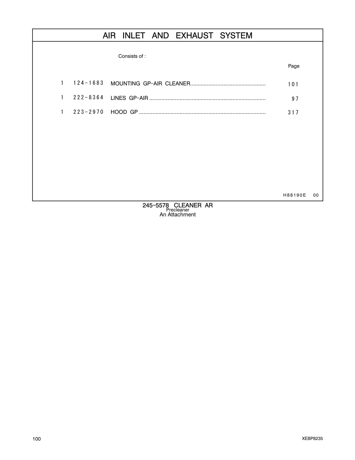 124-1683 - MOUNTING GP-AIR CLEANER