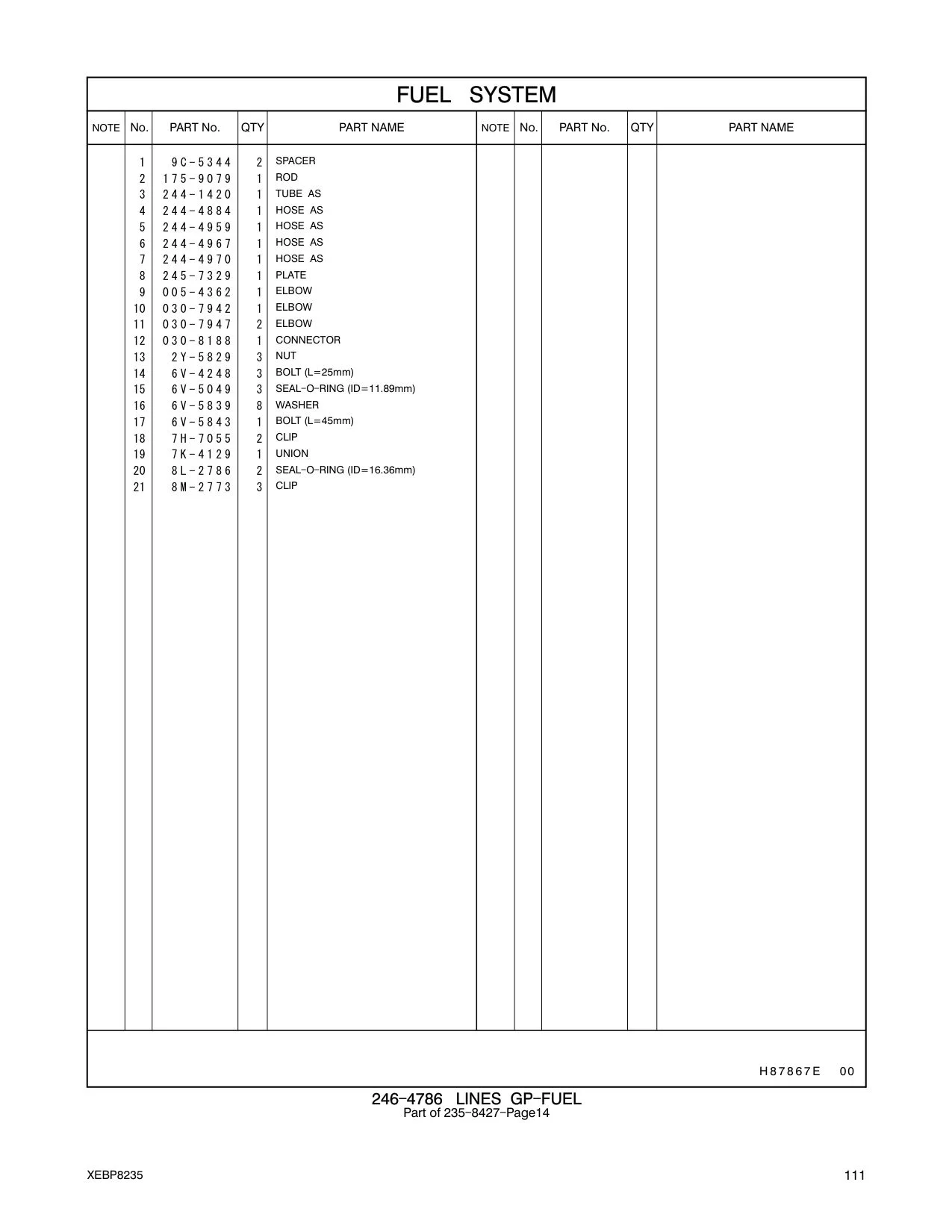 9C-5344 - SPACER (10.5X20X18-MM THK)
