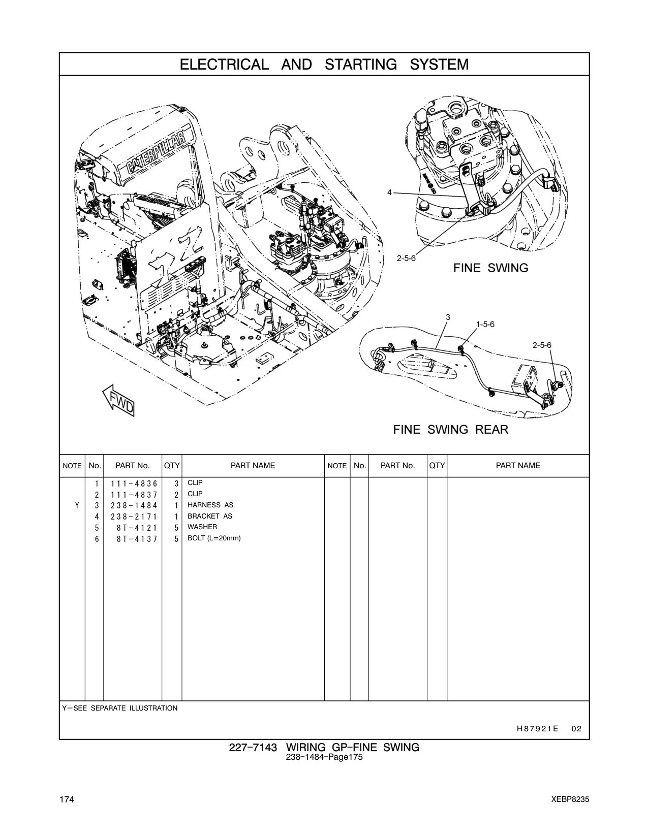 238-1484 HARNESS AS CAT parts manual diagram