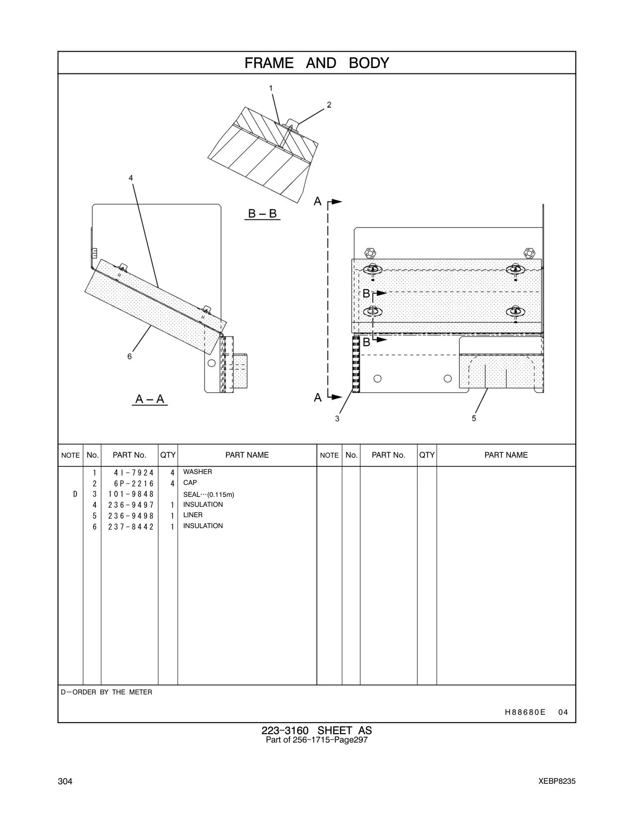 236-9497 INSULATION CAT parts manual diagram