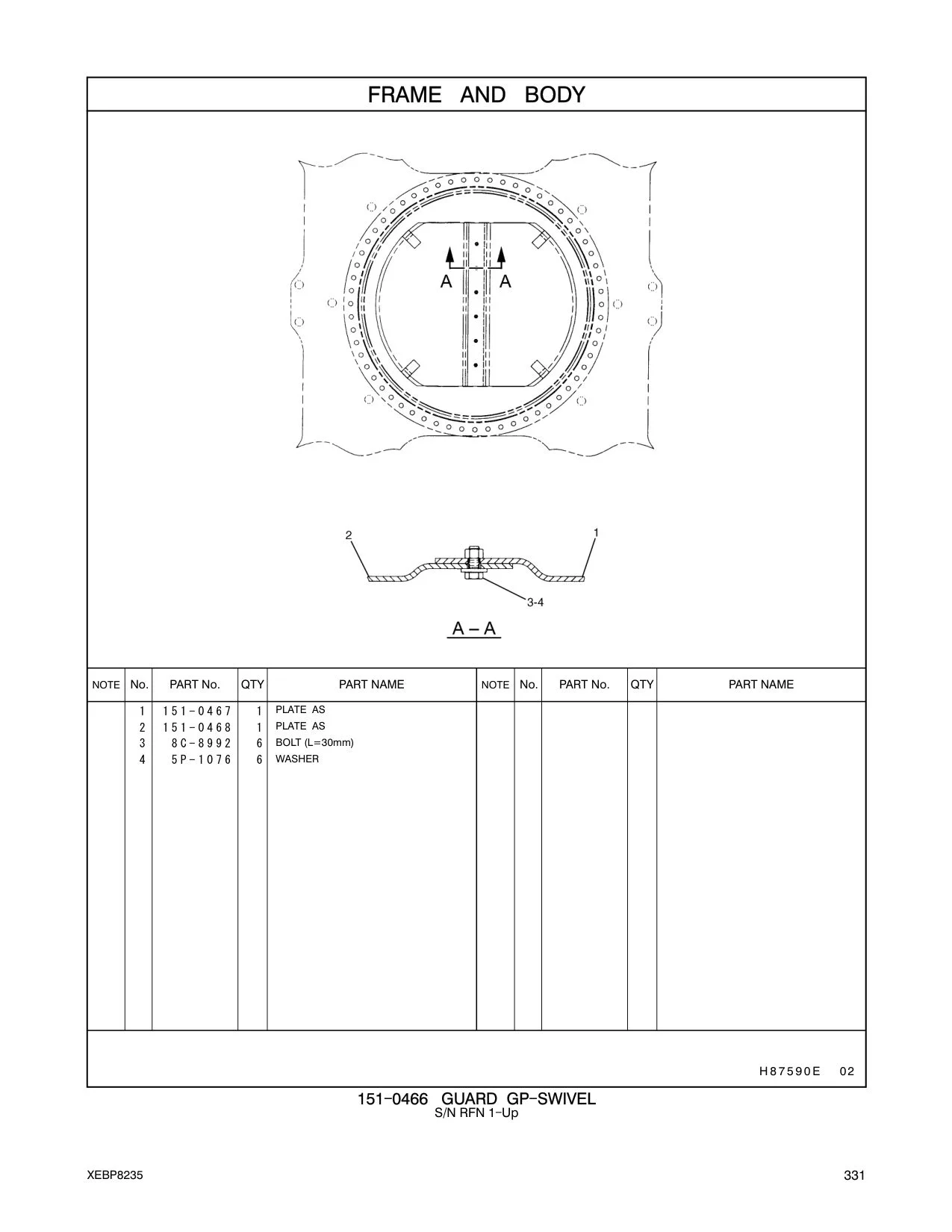 151-0468 - PLATE AS