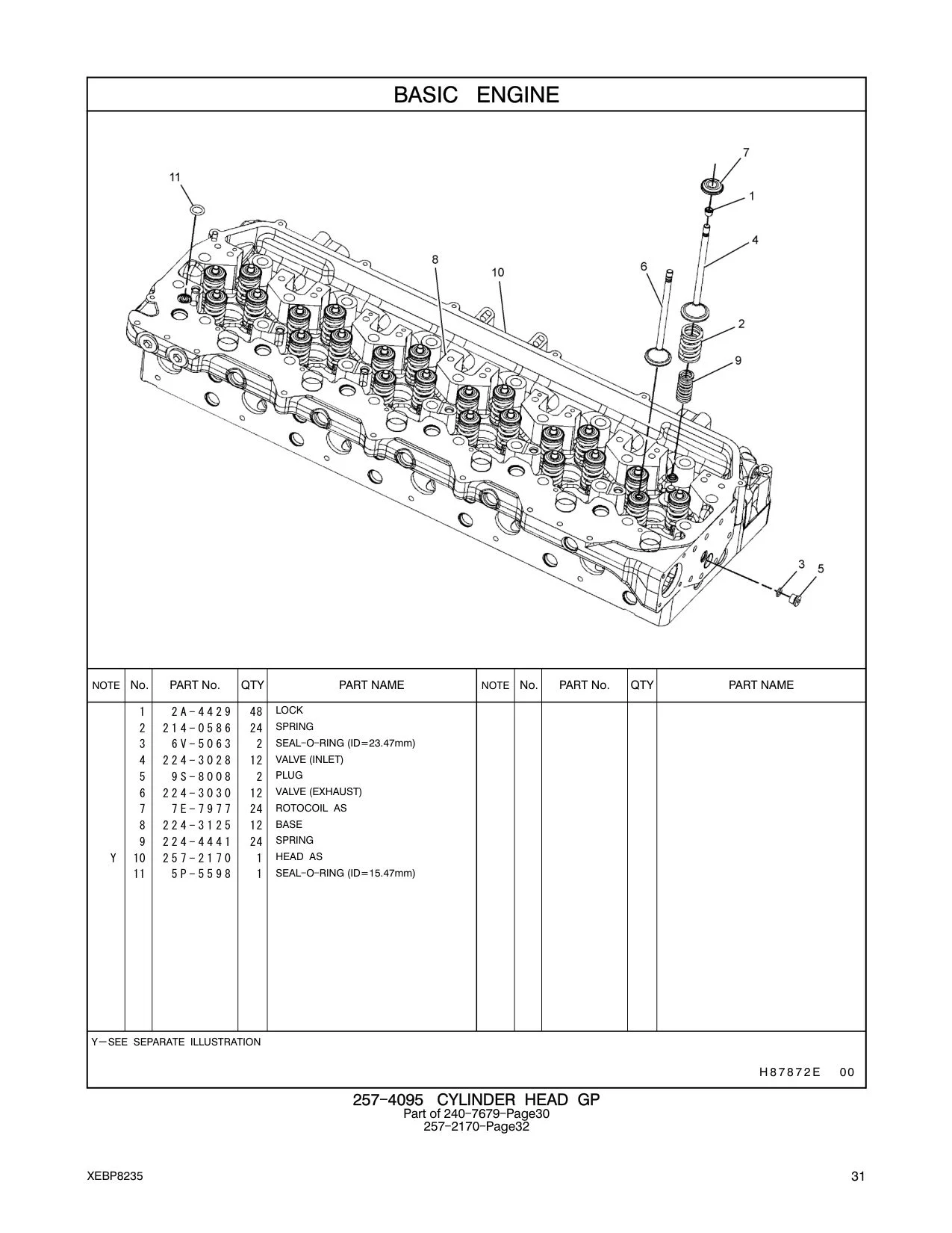 224-3125 BASE CAT parts manual diagram