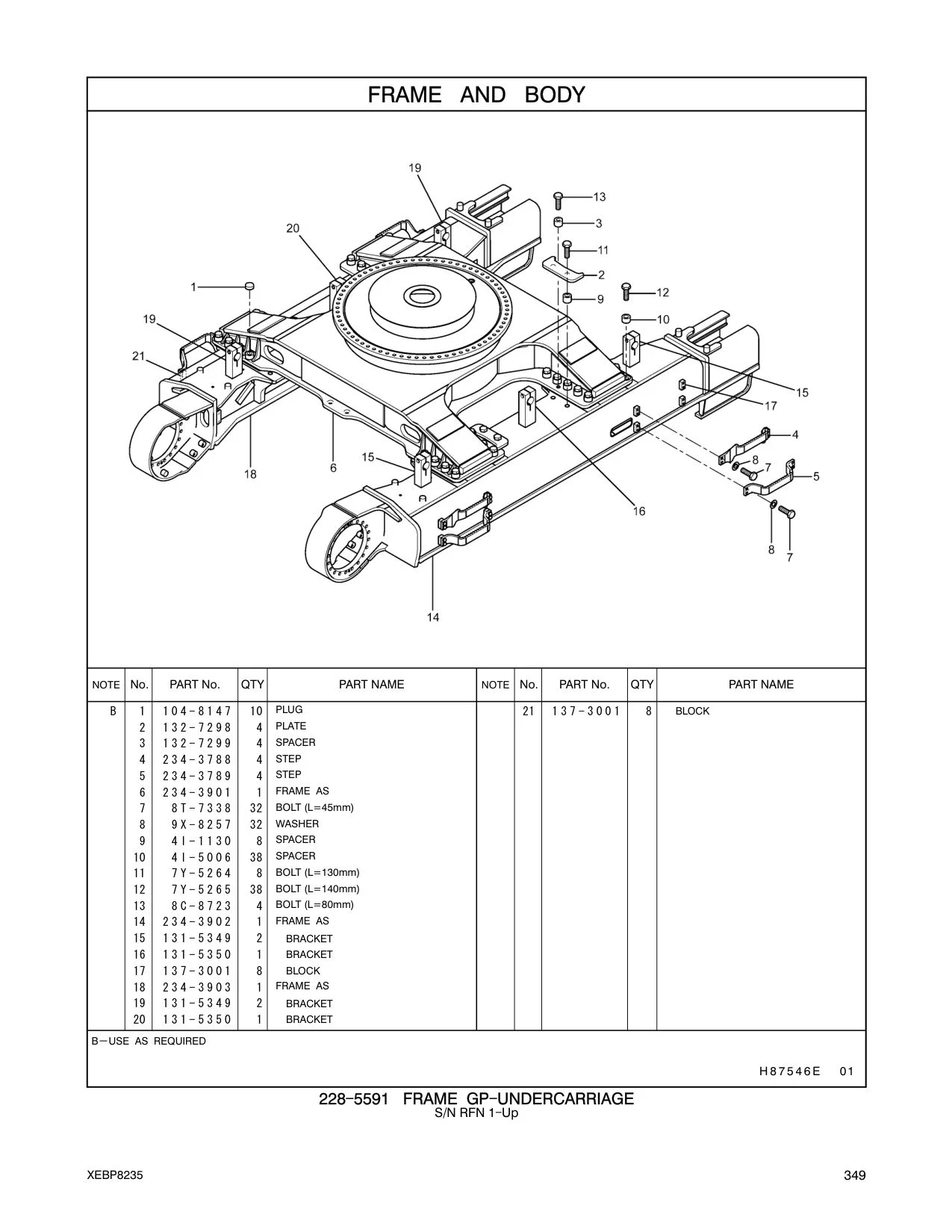 234-3902 FRAME AS CAT parts manual diagram