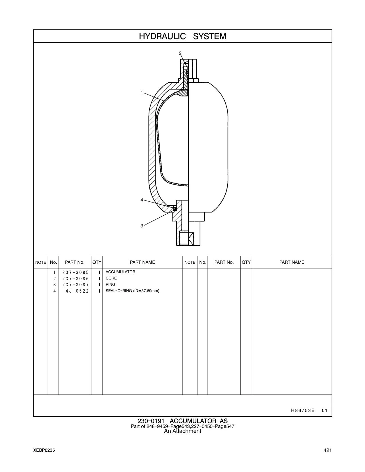 237-3087 RING CAT parts manual diagram