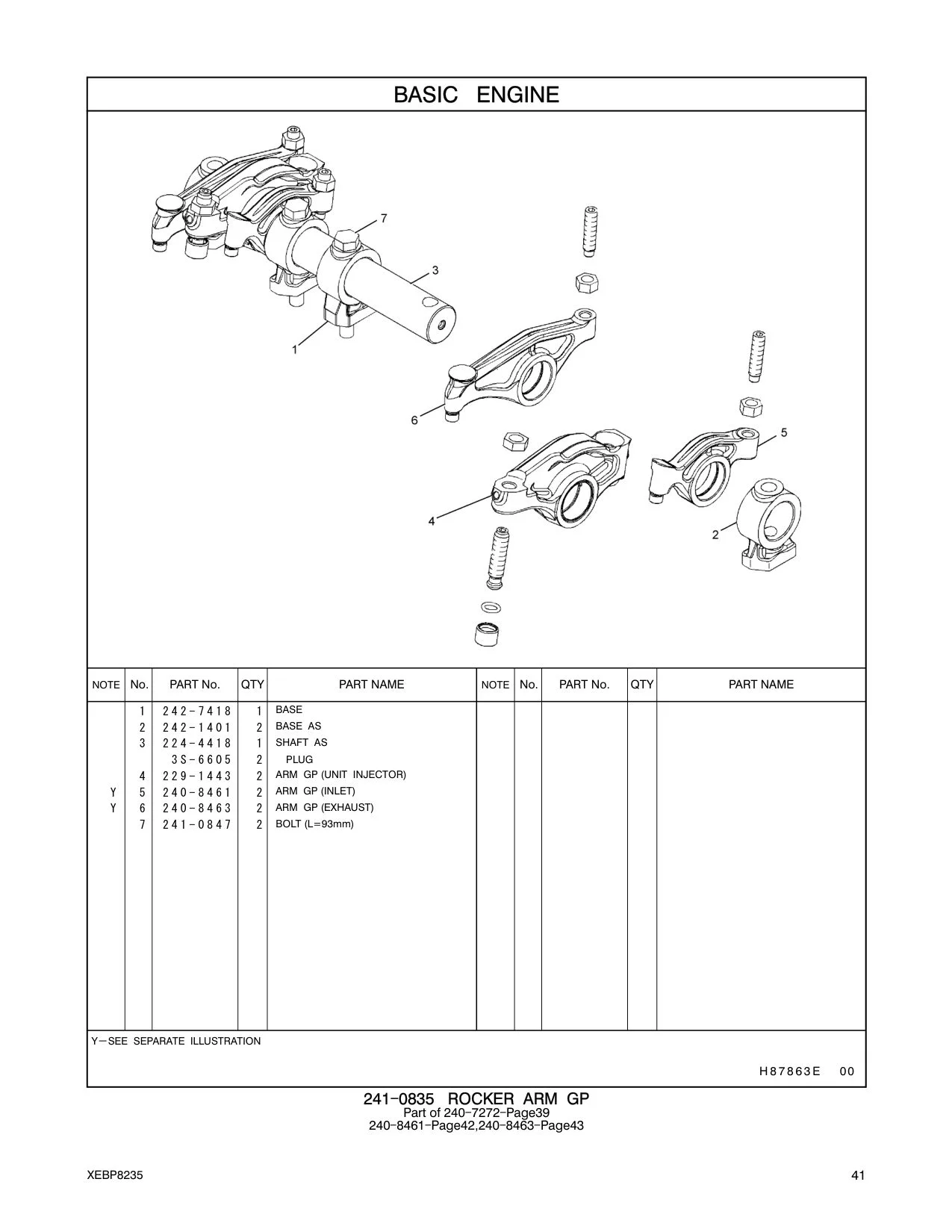 240-8461 ARM GP (INLET) CAT parts manual diagram