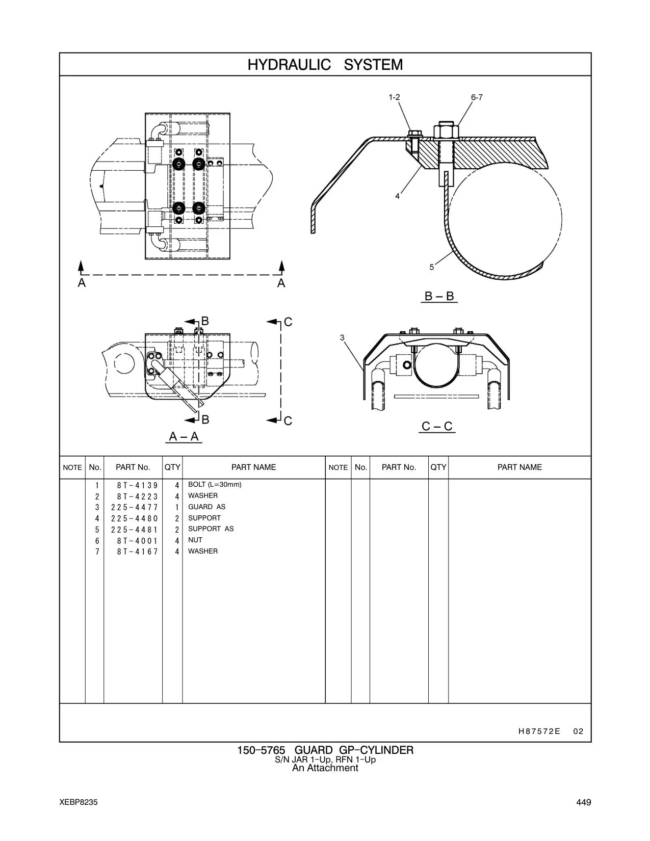 225-4480 SUPPORT CAT parts manual diagram