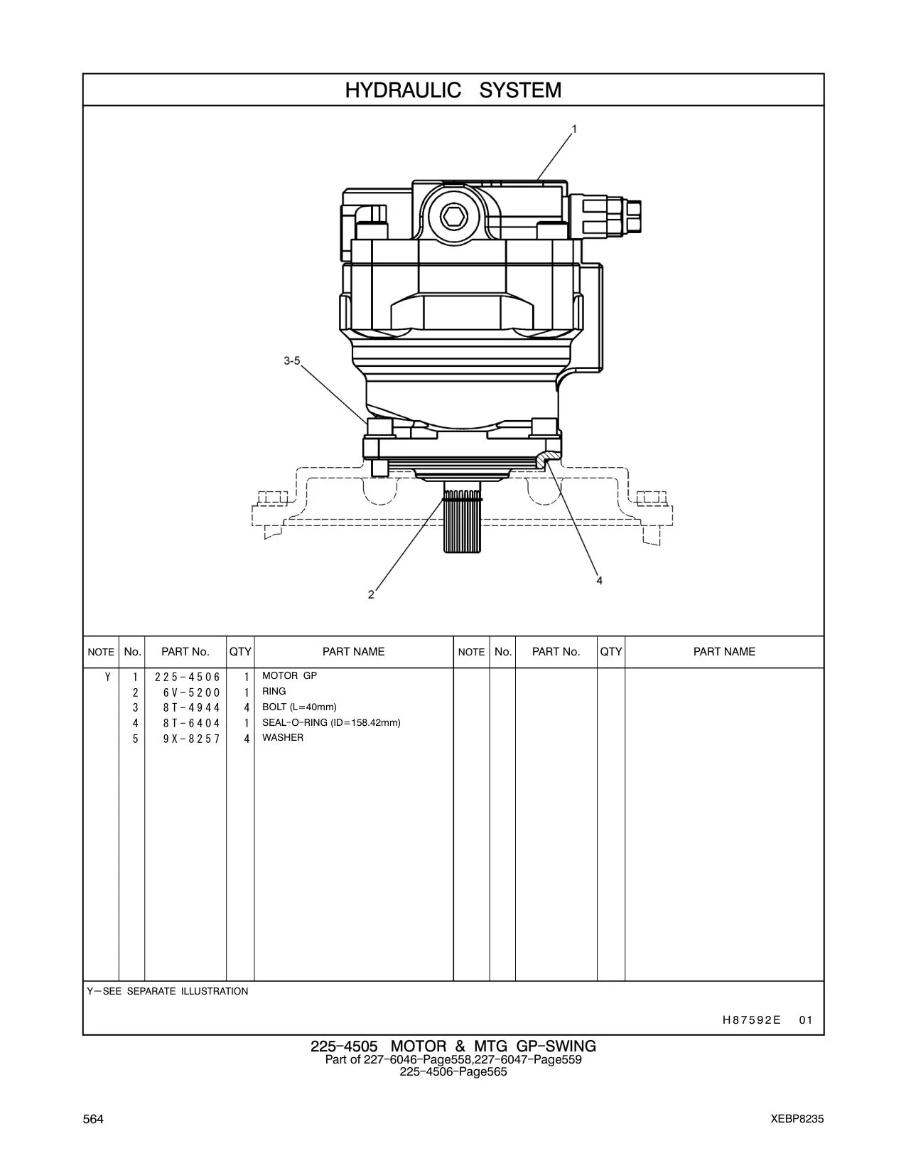 225-4506 MOTOR GP CAT parts manual diagram