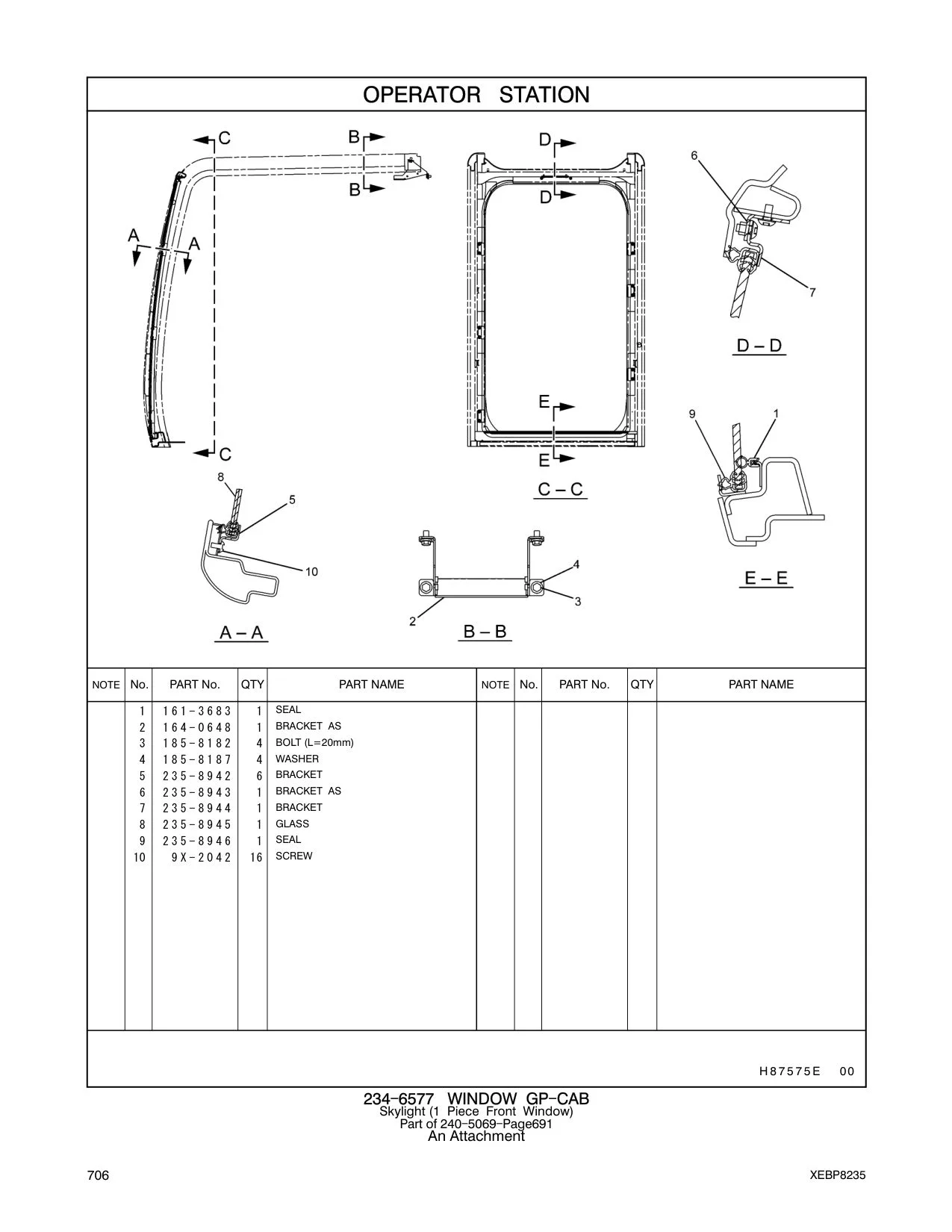 235-8946 SEAL CAT parts manual diagram