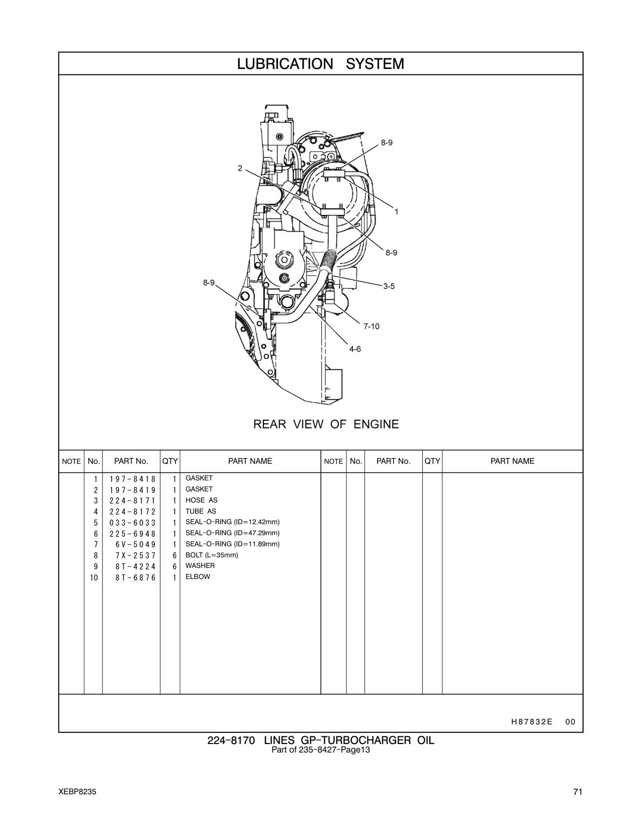 197-8418 GASKET CAT parts manual diagram