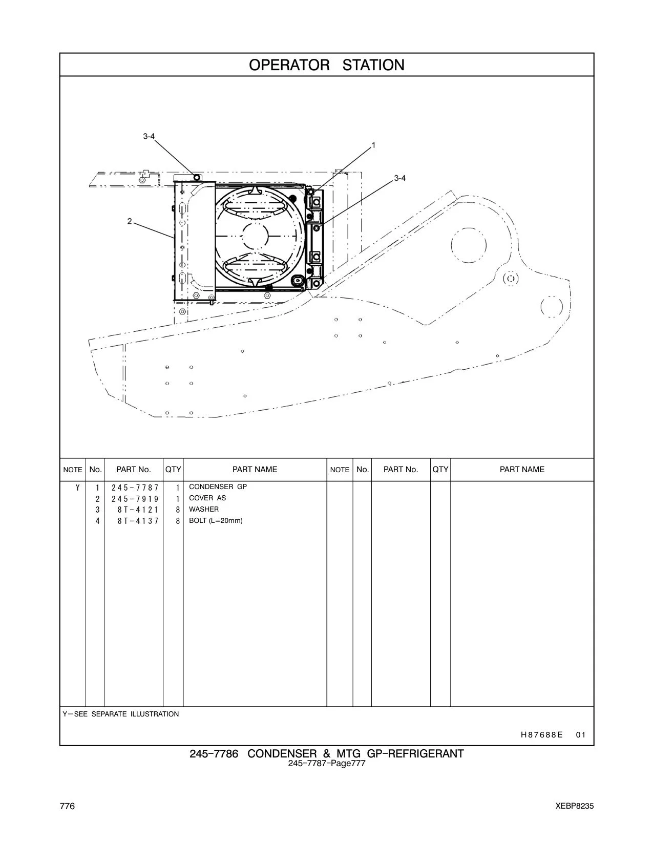 245-7787 CONDENSER GP CAT parts manual diagram