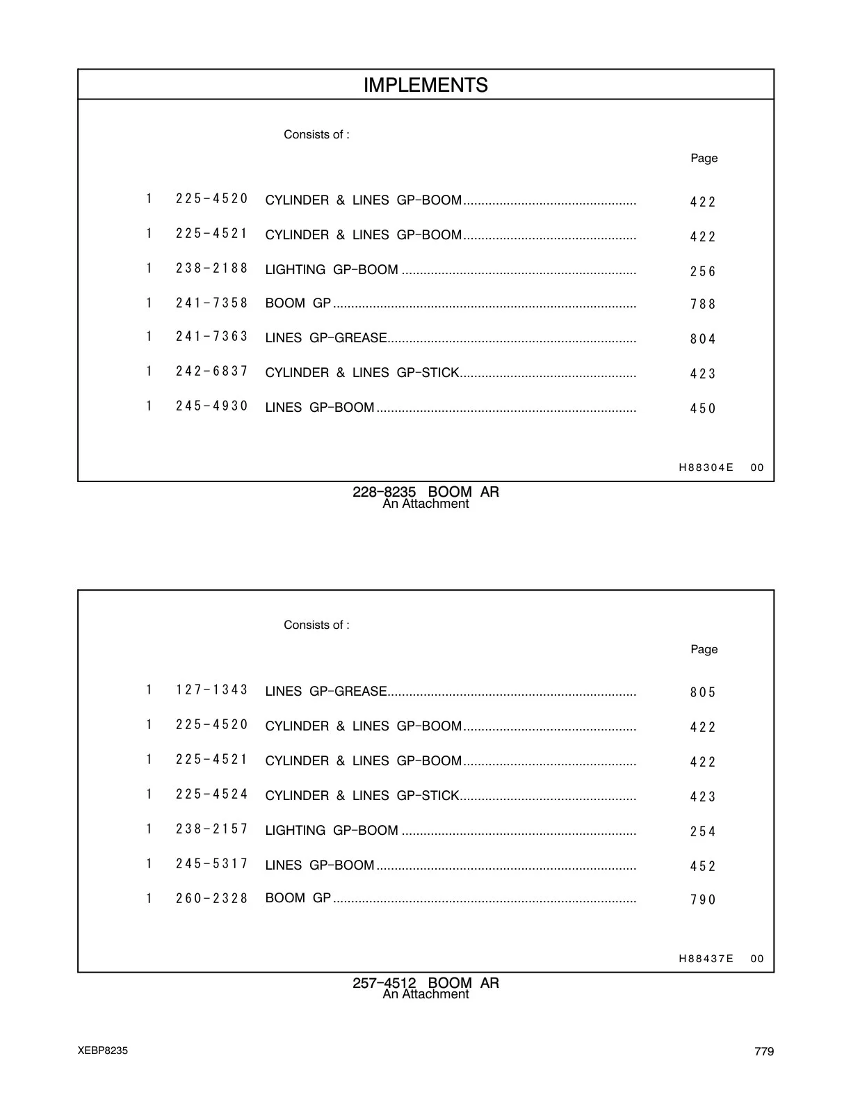 225-4521 - CYLINDER & LINES GP-BOOM