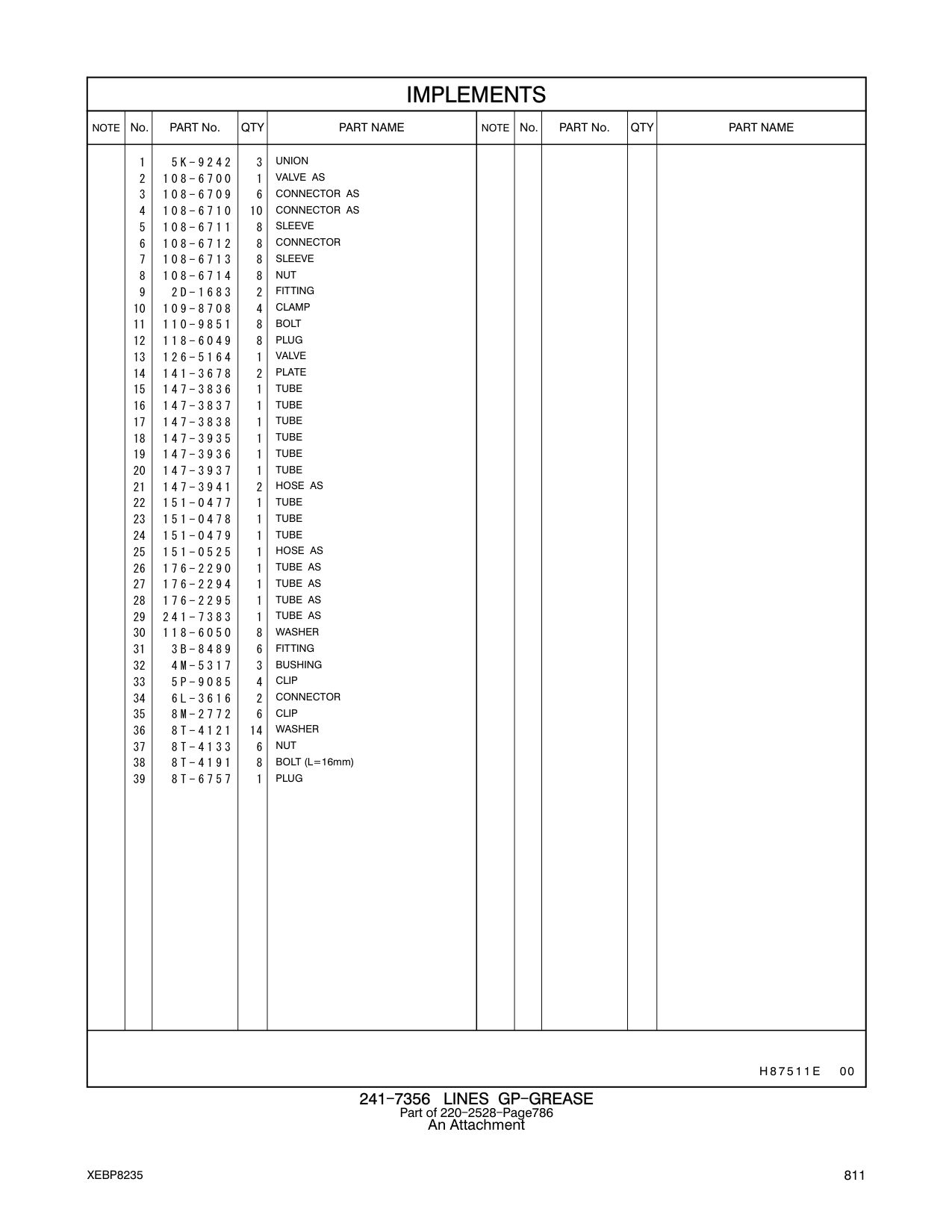 176-2294 TUBE AS CAT parts manual diagram