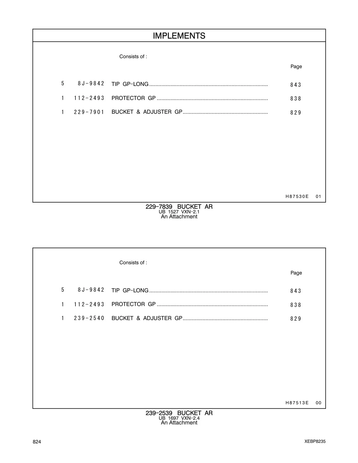 239-2540 - BUCKET & ADJUSTER GP