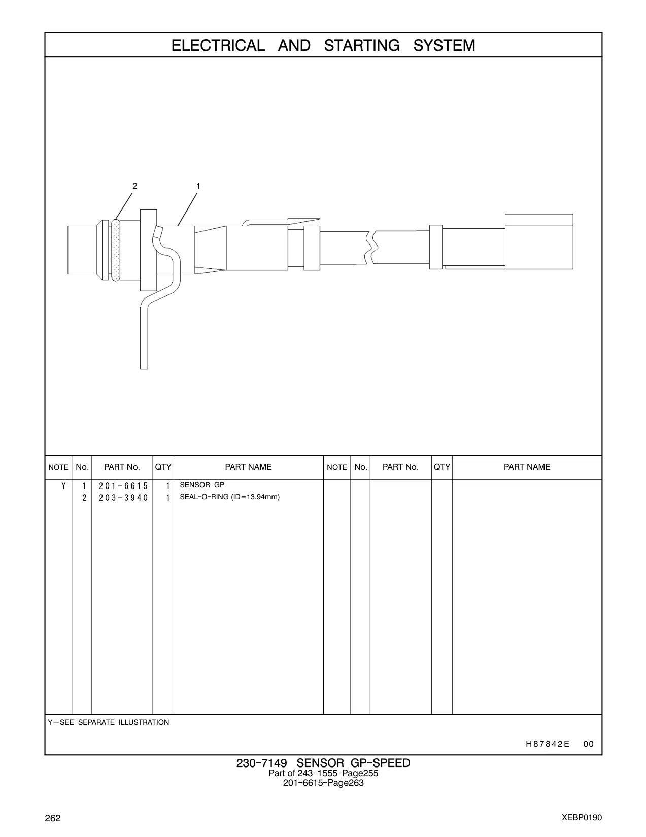 203-3940 - SEAL - O - RING (ID=13.94mm)