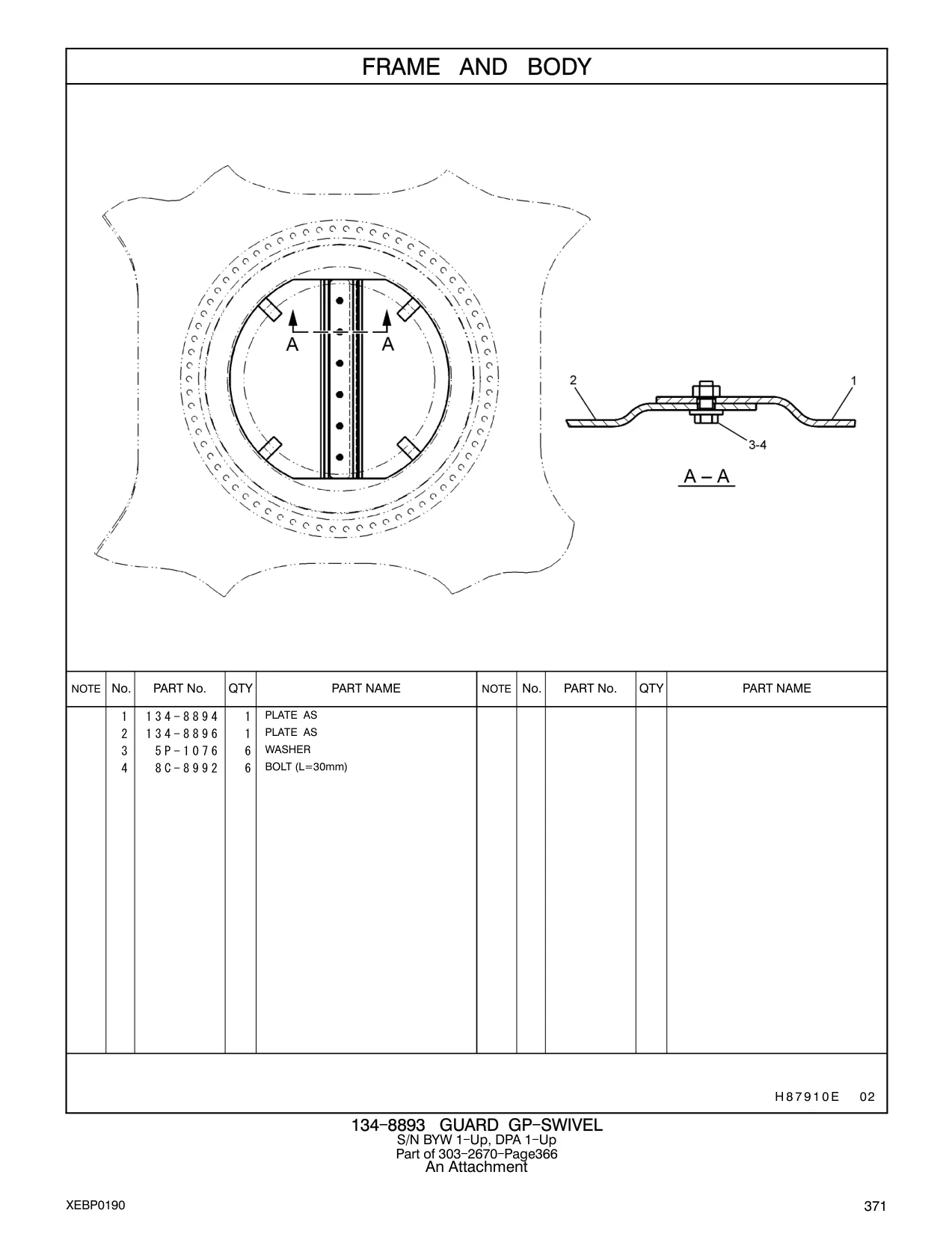 134-8894 - PLATE AS