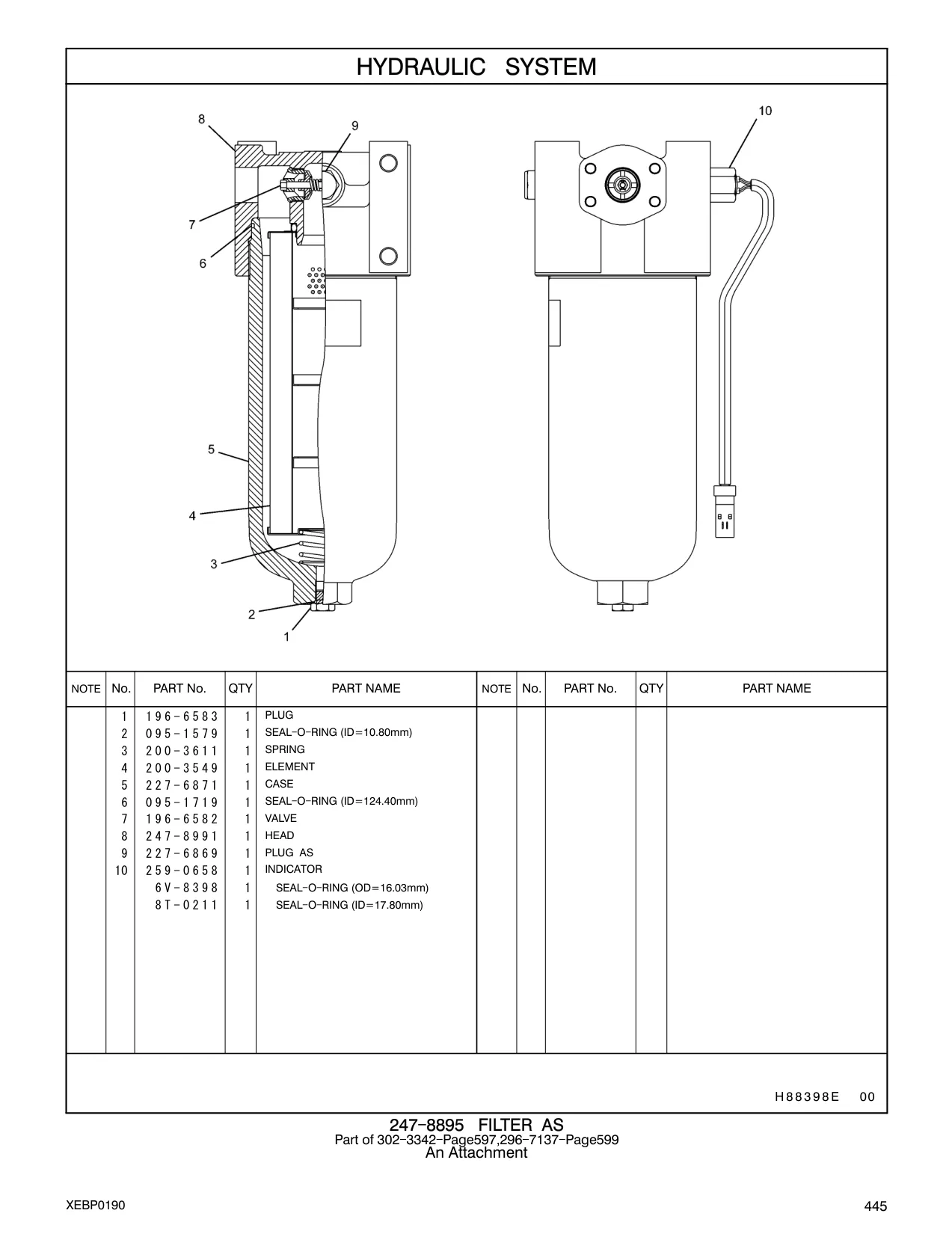 095-1719 - SEAL - O - RING (ID=124.40mm)
