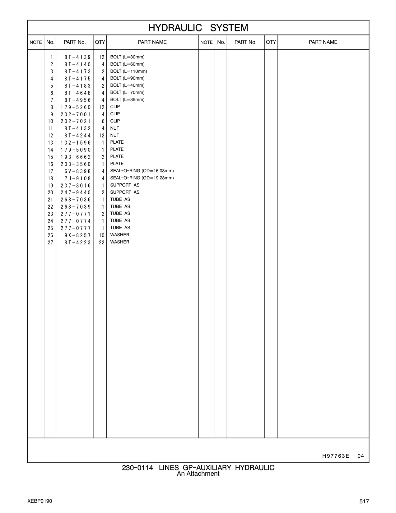 7J-9108 - SEAL - O - RING (OD=19.28mm)