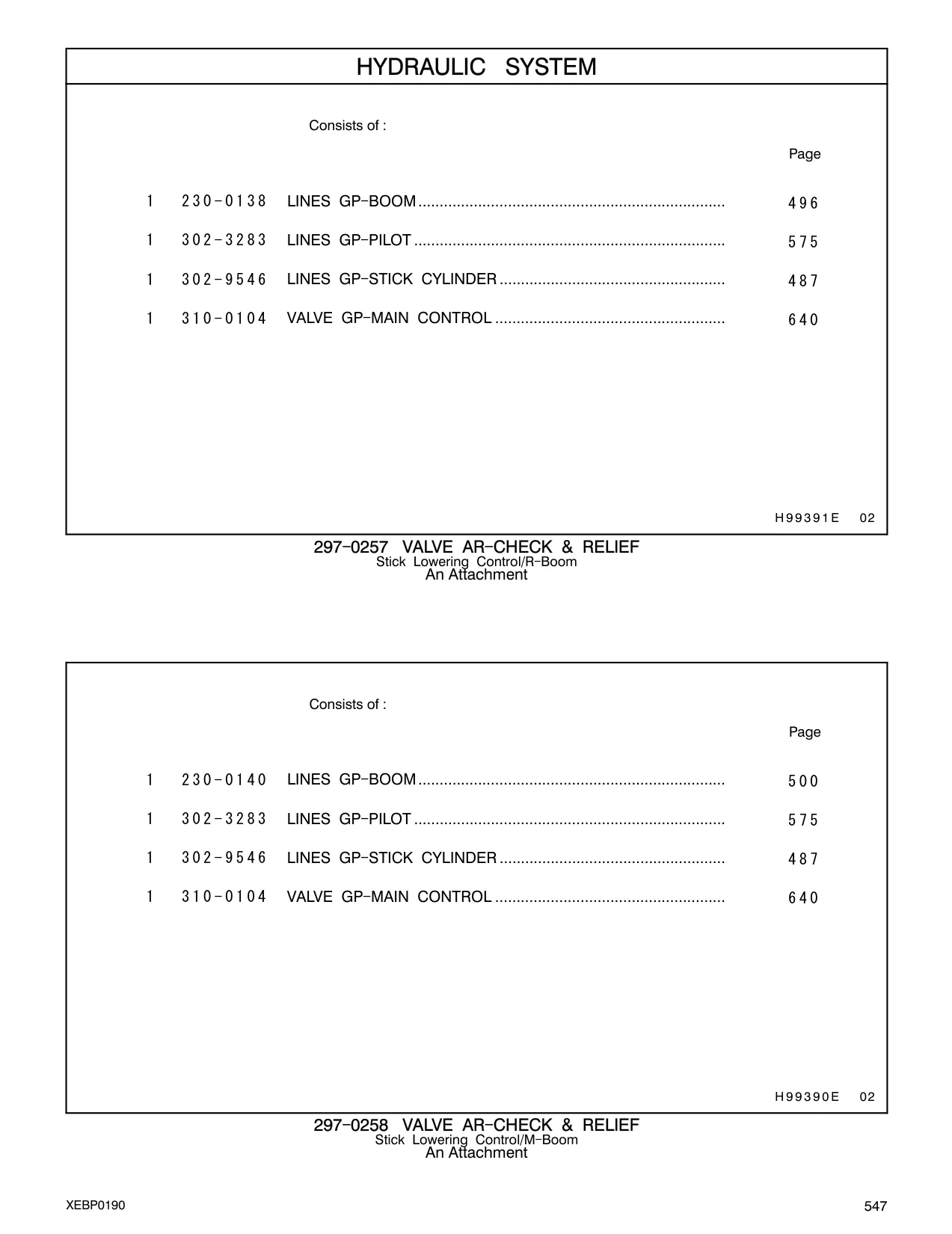 230-0140 - LINES GP - BOOM........................................................................