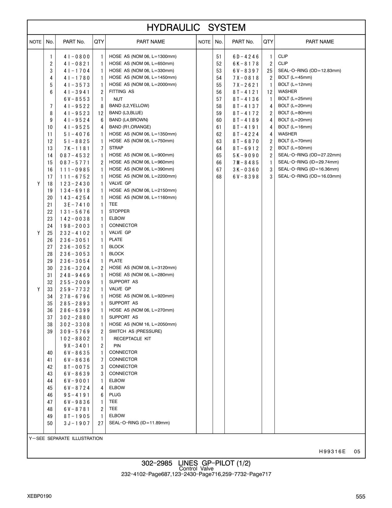 4I-0821 - HOSE AS (NOM 06, L=650mm)