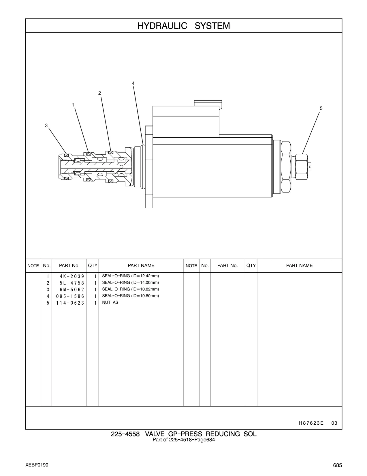 6M-5062 - SEAL - O - RING (ID=10.82mm)
