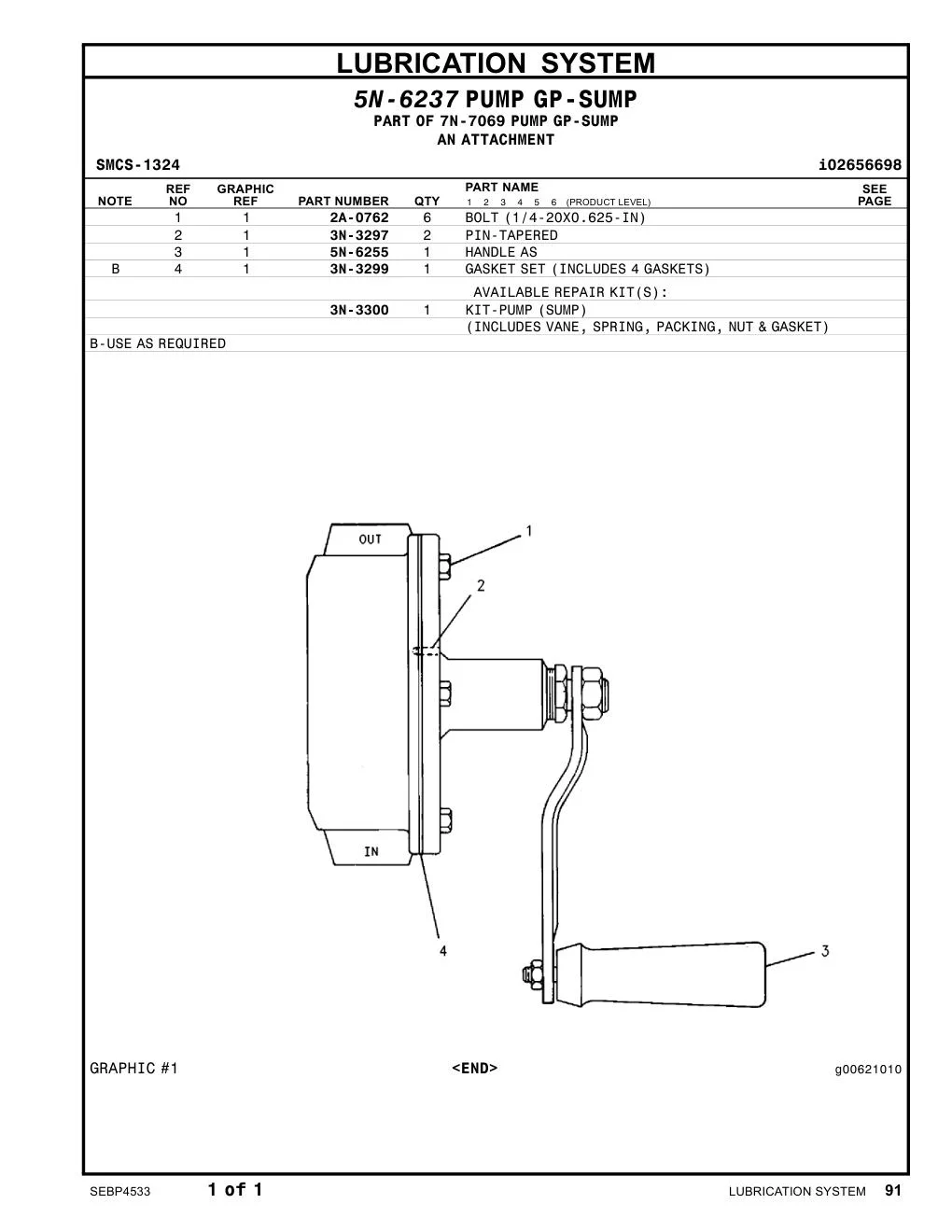 5N-6255 HANDLE AS CAT parts manual diagram