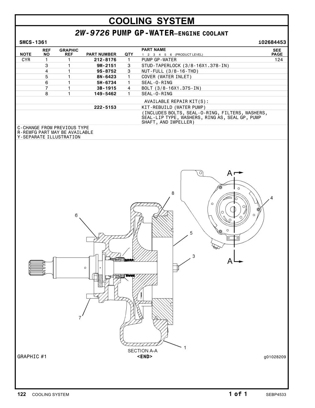 9M-2151 - STUD-TAPERLOCK (3/8-16X1.378-IN)
