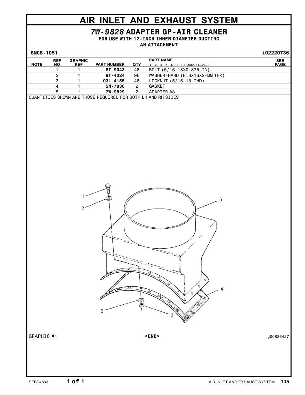 8T-9043 - BOLT (5/16-18X0.875-IN)