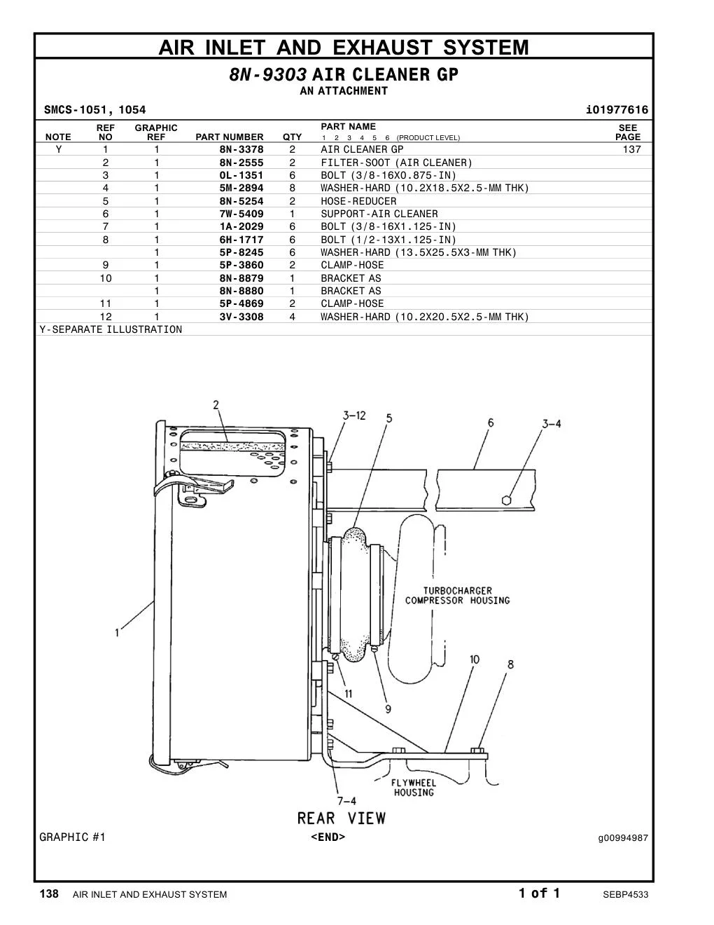 8N-8879 - BRACKET AS (LH)