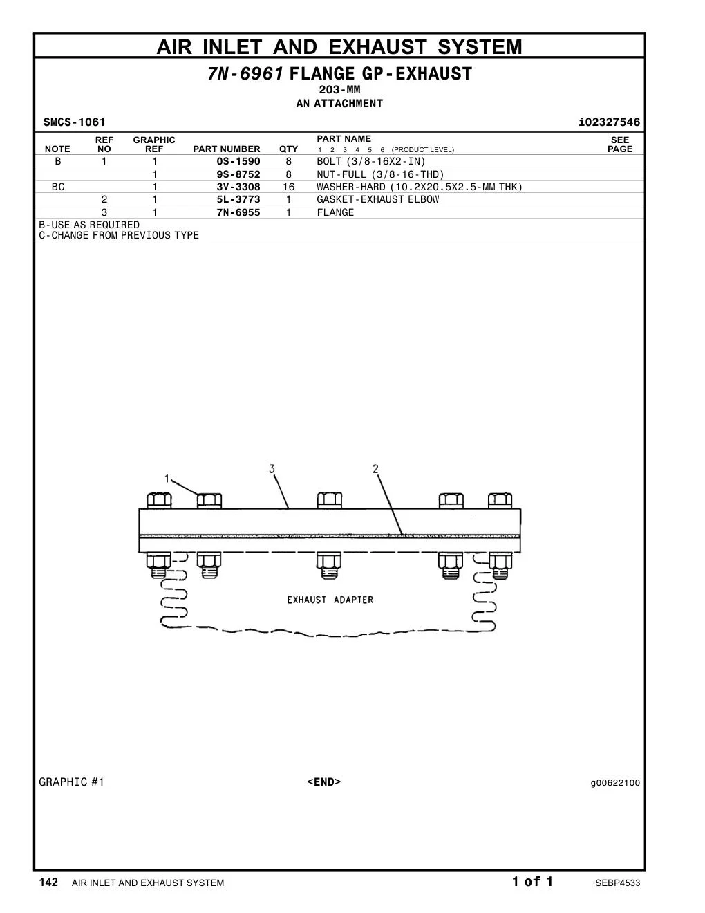 5L-3773 - GASKET-EXHAUST ELBOW