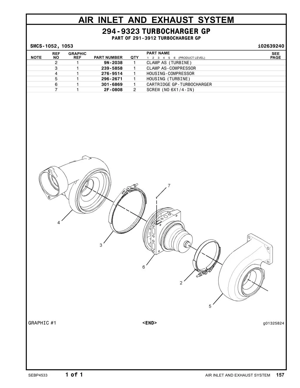 239-5858 CLAMPAS-COMPRESSOR CAT parts manual diagram