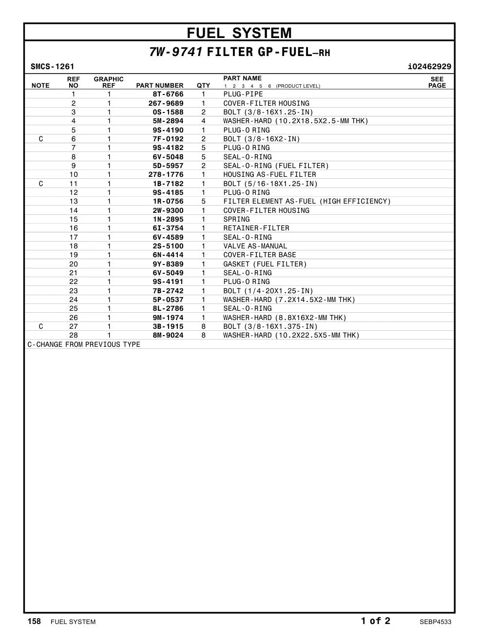 267-9689 COVER-FILTER HOUSING CAT parts manual diagram