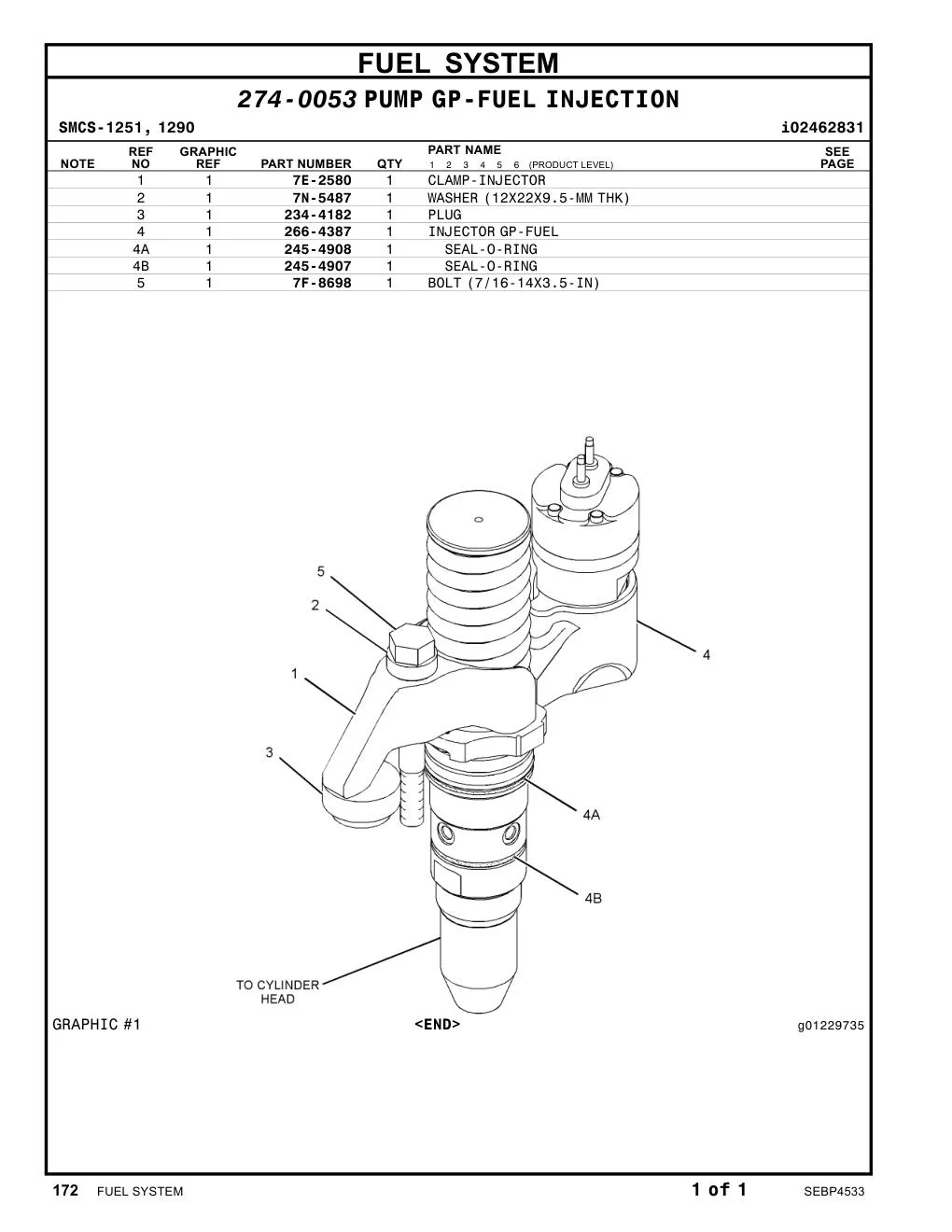 234-4182 PLUG CAT parts manual diagram