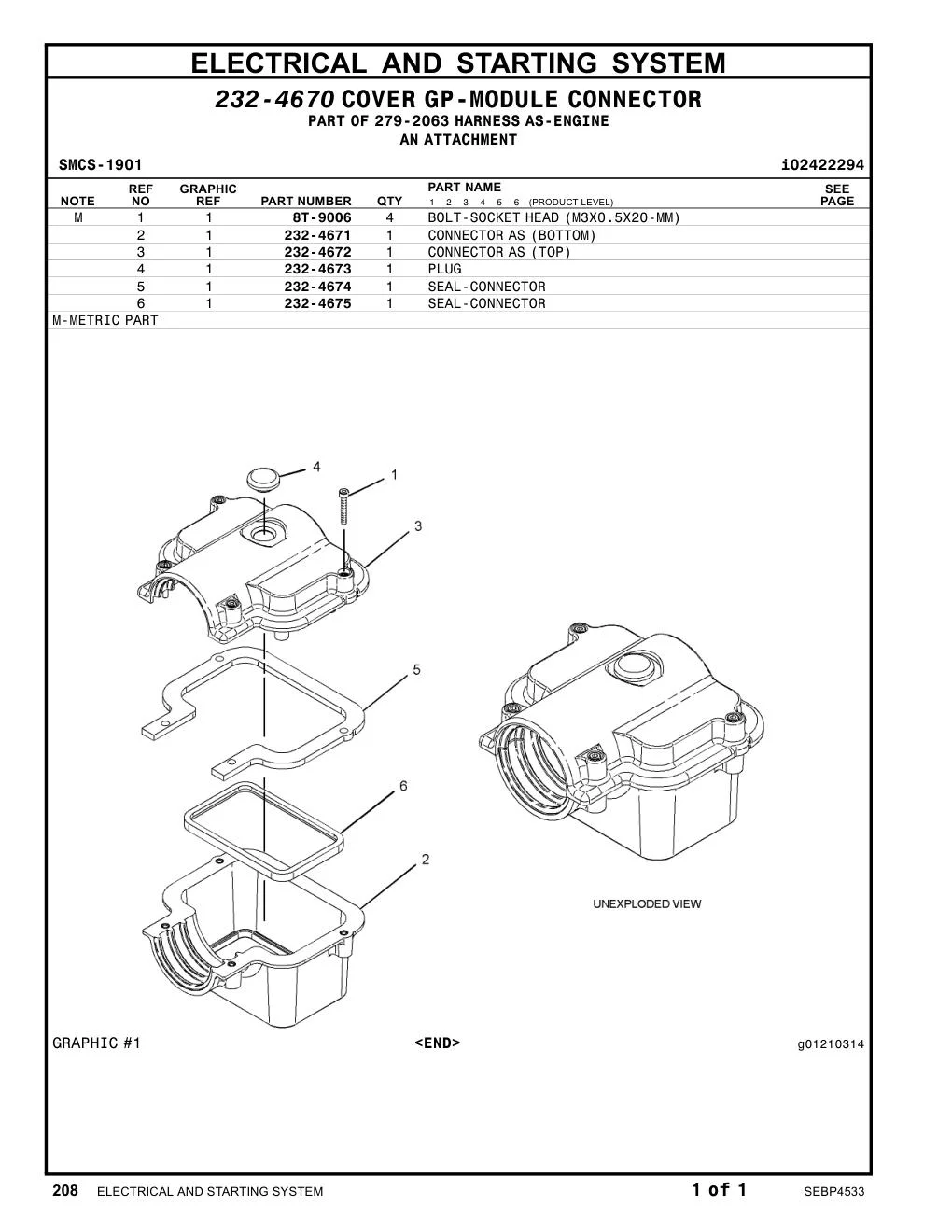 232-4672 - CONNECTOR AS (TOP)