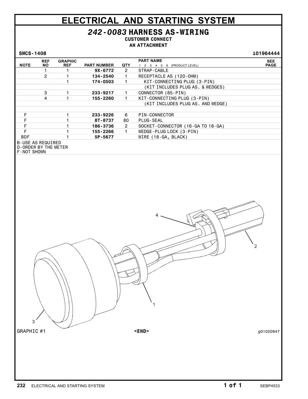 155-2260 - KIT-CONNECTING PLUG (3-PIN)
