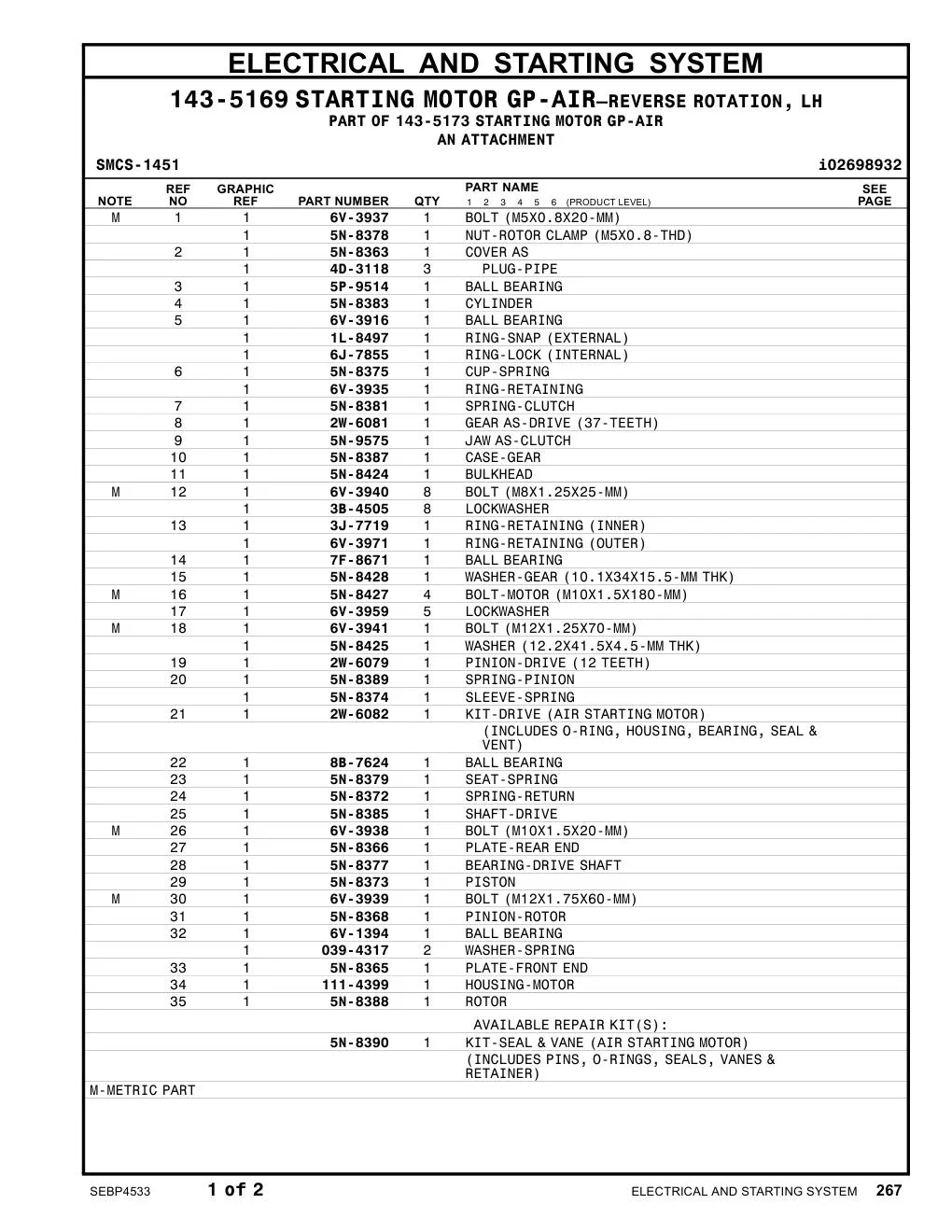 5N-9575 JAW AS-CLUTCH CAT parts manual diagram