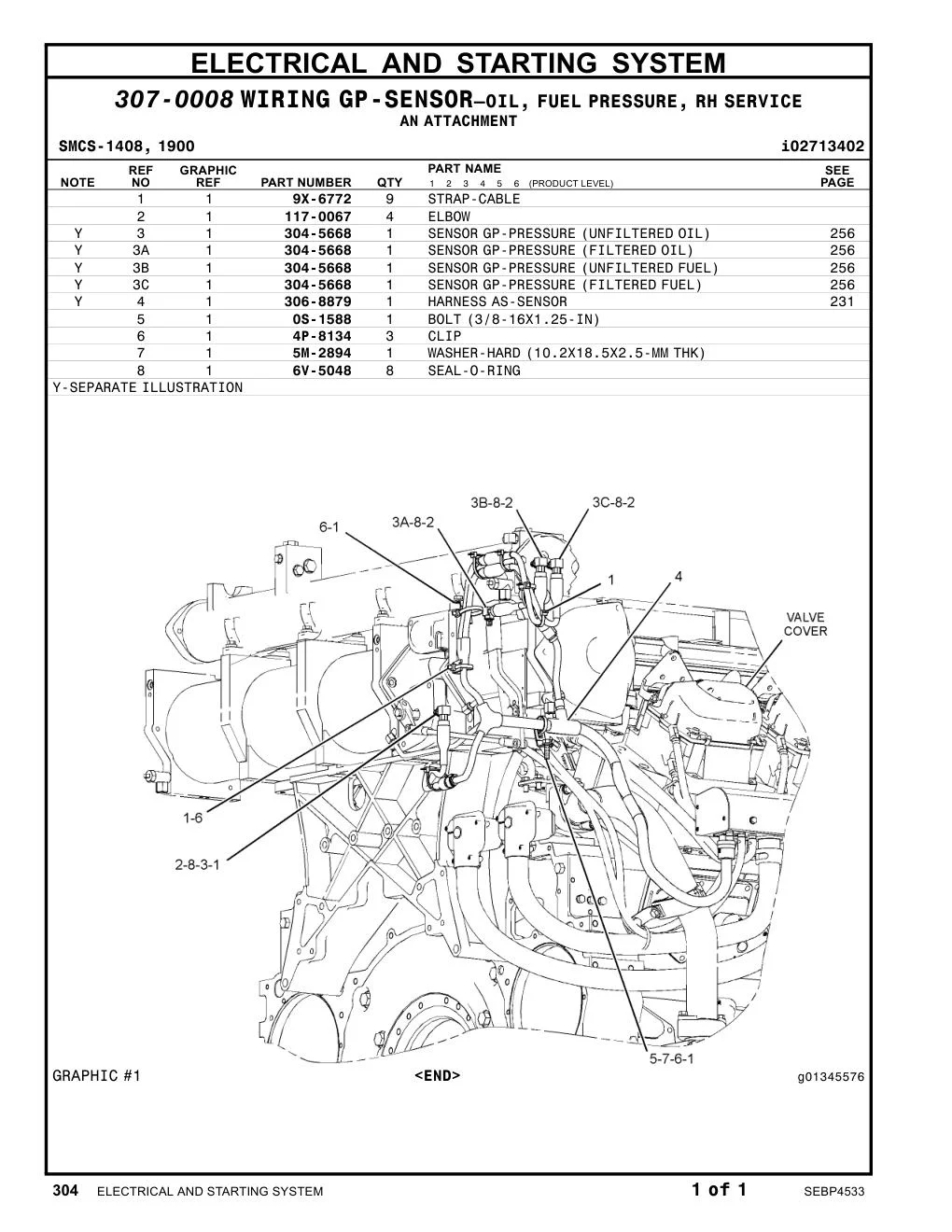 306-8879 - HARNESS AS-SENSOR
