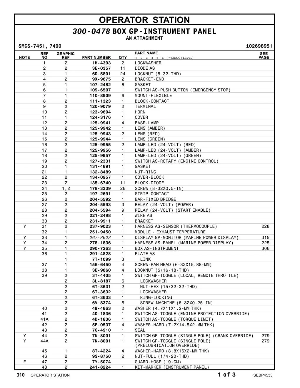 251-9450 MODULE- EXHAUSTTEMPERATURE CAT parts manual diagram