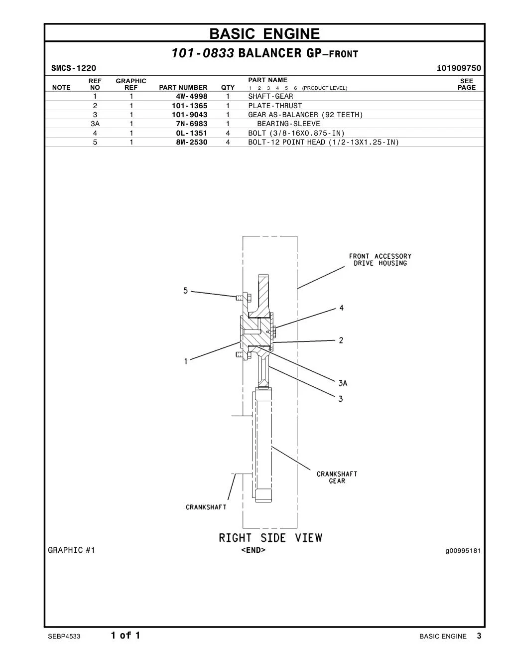 101-9043 - GEARAS-BALANCER(92TEETH)